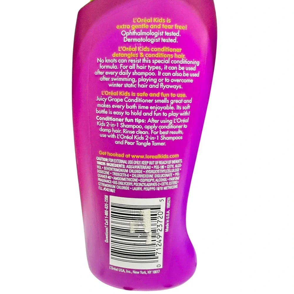 L'Oreal Kids Extra Gentle Conditioner Juicy Grape Paraben Free Discontinued, 9oz
